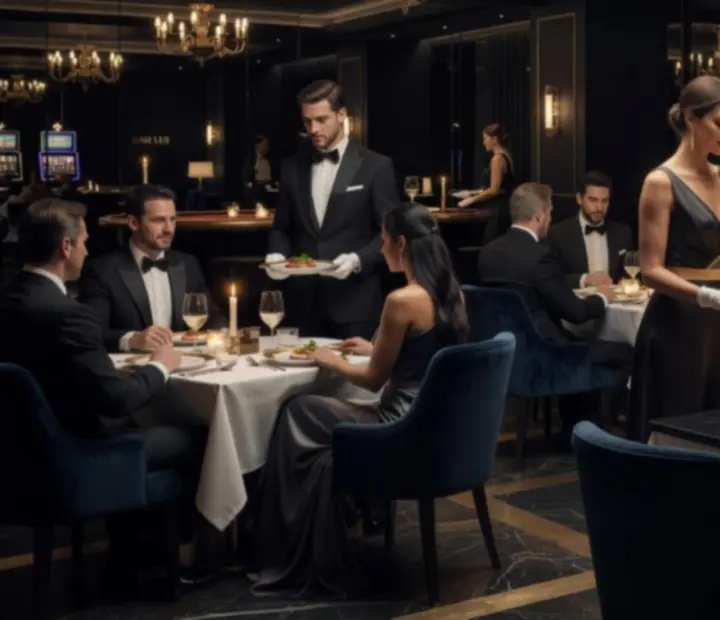 Cinematický pohled na elegantní večerní stolování v restauraci Czech Alicious